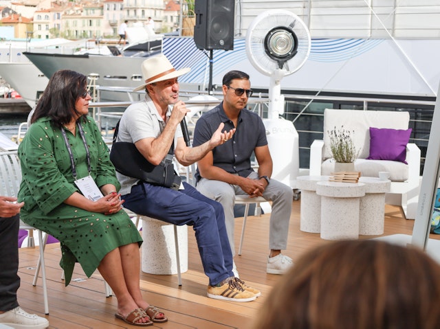 David Droga of Accenture speaks on a panel at Cannes Lions