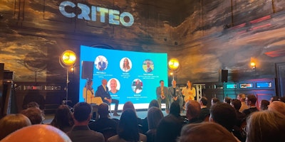 People presenting on a stage at Criteo's Commerce Media Summit