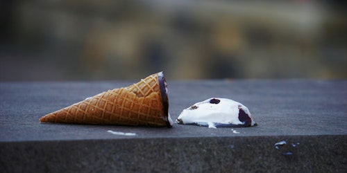 A dropped icecream