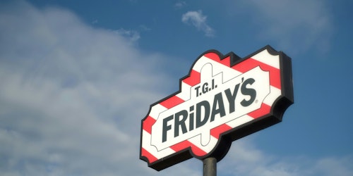 TGI Friday's sign against a blue sky  