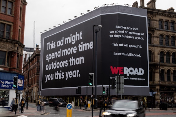 WeRoad billboard