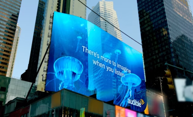 jellyfish on digital billboard