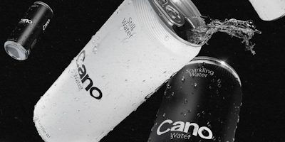 Cans of Cano water