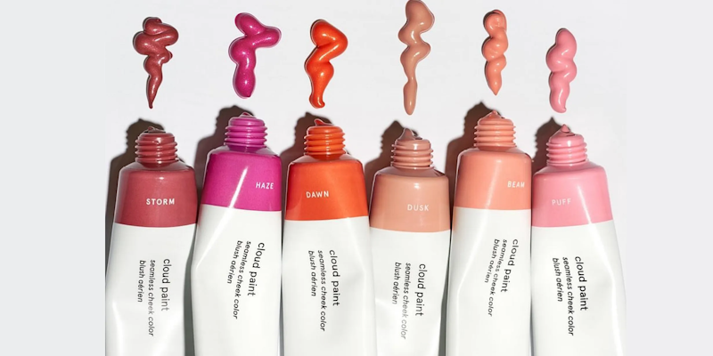 Images of Glossier lip glosses 