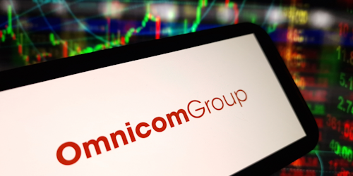 Omnicom logo on mobile screen