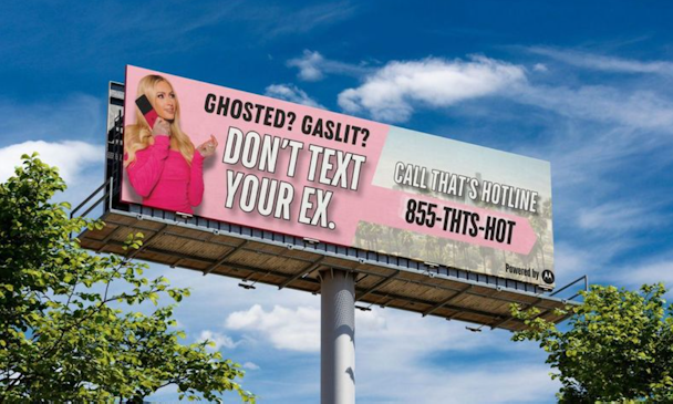 paris hilton on a billboard