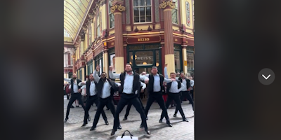 TikTok screengrab from Reiss' flashmob