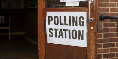 A polling station in the UK